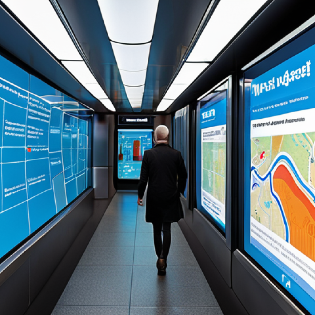 **"Seamless Integration & Contextual Understanding":** A modern individual, perhaps in a sleek urban home or office, interacting effortlessly with an unseen AI. Subtle glowing holographic interfaces display personalized information like optimized routes for a specific commute, relevant news headlines, or proactive reminders tailored to their habits (e.g., "longer commute on Mondays due to city center appointments"). The scene embodies intuitive anticipation and a deep understanding of their daily context, making life smoother. High detail, futuristic, serene, 16:9 aspect ratio.