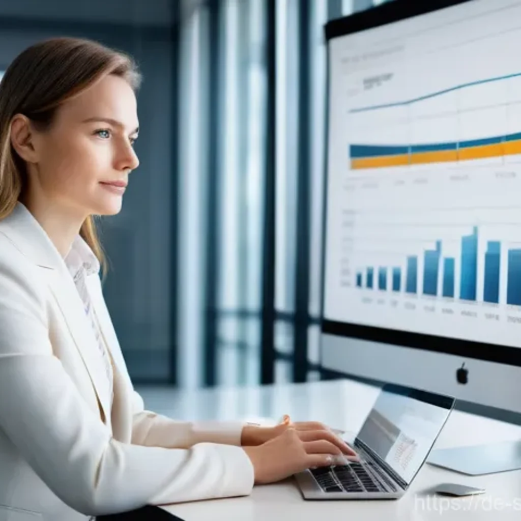 AI 집사 서비스의 성과 측정 방법 - **Prompt:** A stylishly dressed German woman in her early 30s, wearing a chic business-casual outfit...