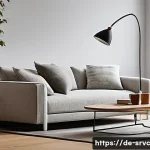 Home 20 AI 집사 서비스의 사용자 경험 개선 방안 - **Prompt:** A serene and impeccably designed modern German living room bathed in soft, warm, ambient...
