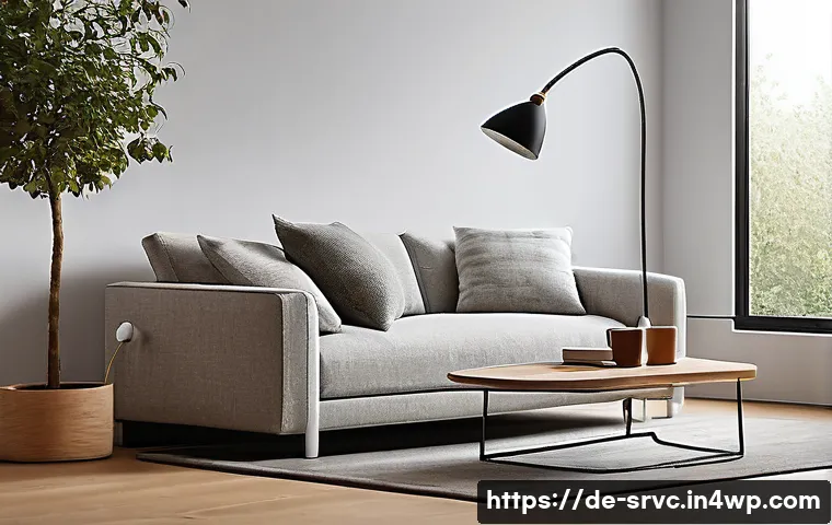 AI 집사 서비스의 사용자 경험 개선 방안 - **Prompt:** A serene and impeccably designed modern German living room bathed in soft, warm, ambient...