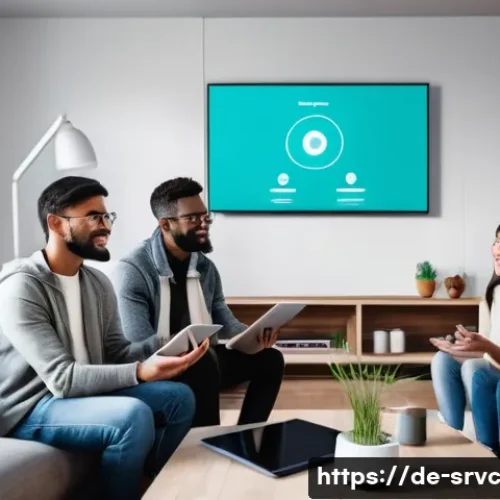 Home 31 AI 집사 서비스의 커뮤니티와 사용자 포럼 - **Prompt 1: Collaborative Smart Home Community**
"A vibrant and diverse group of adults and youn...