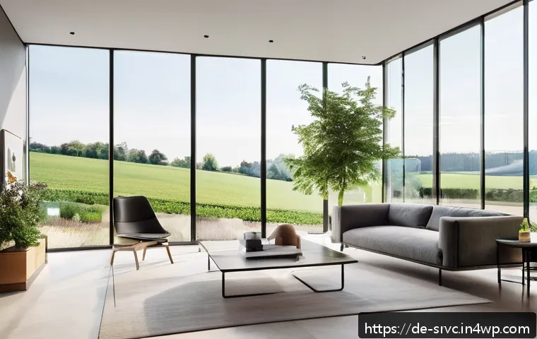 AI 집사 서비스의 지속 가능성 문제 - A sleek, modern AI butler device integrated into a contemporary German smart home living room, featu...